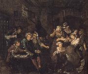 William Hogarth Prodigal son in prison Spain oil painting artist